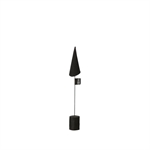 Lübech Living Sanded Cone om Wood Base Black højde 32 cm - Fransenhome